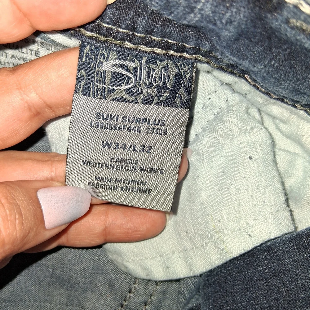 Silver Denim Jeans - Picture 3 of 5